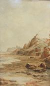 John Speedy (British late 19th century): The Spa Ladder and Upgang Beach Whitby,