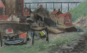 Pat Faust (British Contemporary): 'Wash Day Staithes',