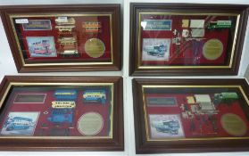 Set of four limited edition Matchbox Yesteryear display cases Condition Report