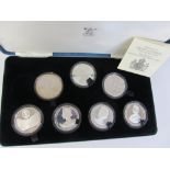 Queen Mother 80th birthday silver proof commemorative crown set boxed with certificate