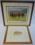 "Sheer Delight" Margaret Barrett limited edition racing print signed,