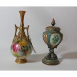 Royal Worcester bottle vase signed by J.