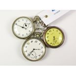 Waltham hallmarked silver crown wound pocket watch Birmingham 1946,