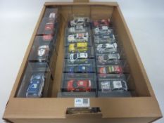 A collection of Diecast model rally cars,