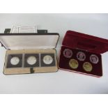 Prince of Wales 30th birthday silver proof commemorative crown set and Mountbatten Turks and Caicos