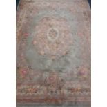 Large Chinese washed woollen carpet,