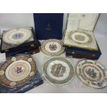 A collection of limited edition commemorative plates by various makers,