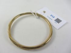 Hollow gold bangle stamped 9ct approx. 8.2gm Condition Report <a href='//www.