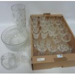 Quantity of crystal comprising of various sets of glasses,