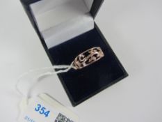 Rose gold-plated flower band stamped 925 Condition Report <a href='//www.