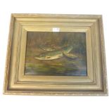 Still Life of Fish on the Riverbank, oil on canvas signed and dated F Foulds July 1895,