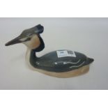 Royal Copenhagen grebe duck, No. 3263, H 9cm Condition Report <a href='//www.