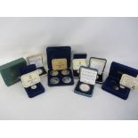 QEII silver jubilee four commemorative silver proof coin set and seven other silver proof sets