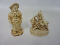 Royal Worcester blush ivory figure, from the 'Down and out' series,