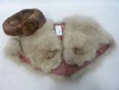 Vintage clothing - Fur stole and fur hat Condition Report <a href='//www.