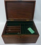 19th Century mahogany silver box, H 27.