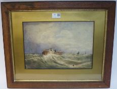 'Fishing Boat in Stormy Seas',