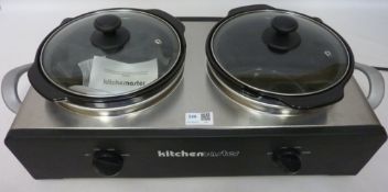 'KitchenMaster' Double slow cooker,