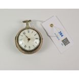 George III silver pair cased pocket watch by John Dwerrihouse London 1768 no 525,