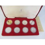 GB and commonwealth silver proof coins 1977 silver jubilee set by Pobjoy mint boxed with