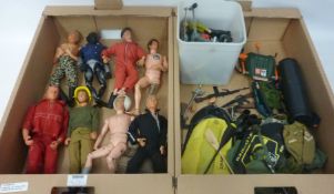 Various Vintage action men and accessories,