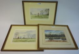 "Going Out" and "From Scent to View" pair of hunting watercolours signed by George H Griffiths