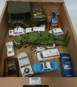 Dinky model tank, AEC lorry, police accident unit,