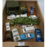 Dinky model tank, AEC lorry, police accident unit,