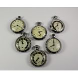 Five Ingersoll chrome pocket watches and a Smiths pocket watch Condition Report