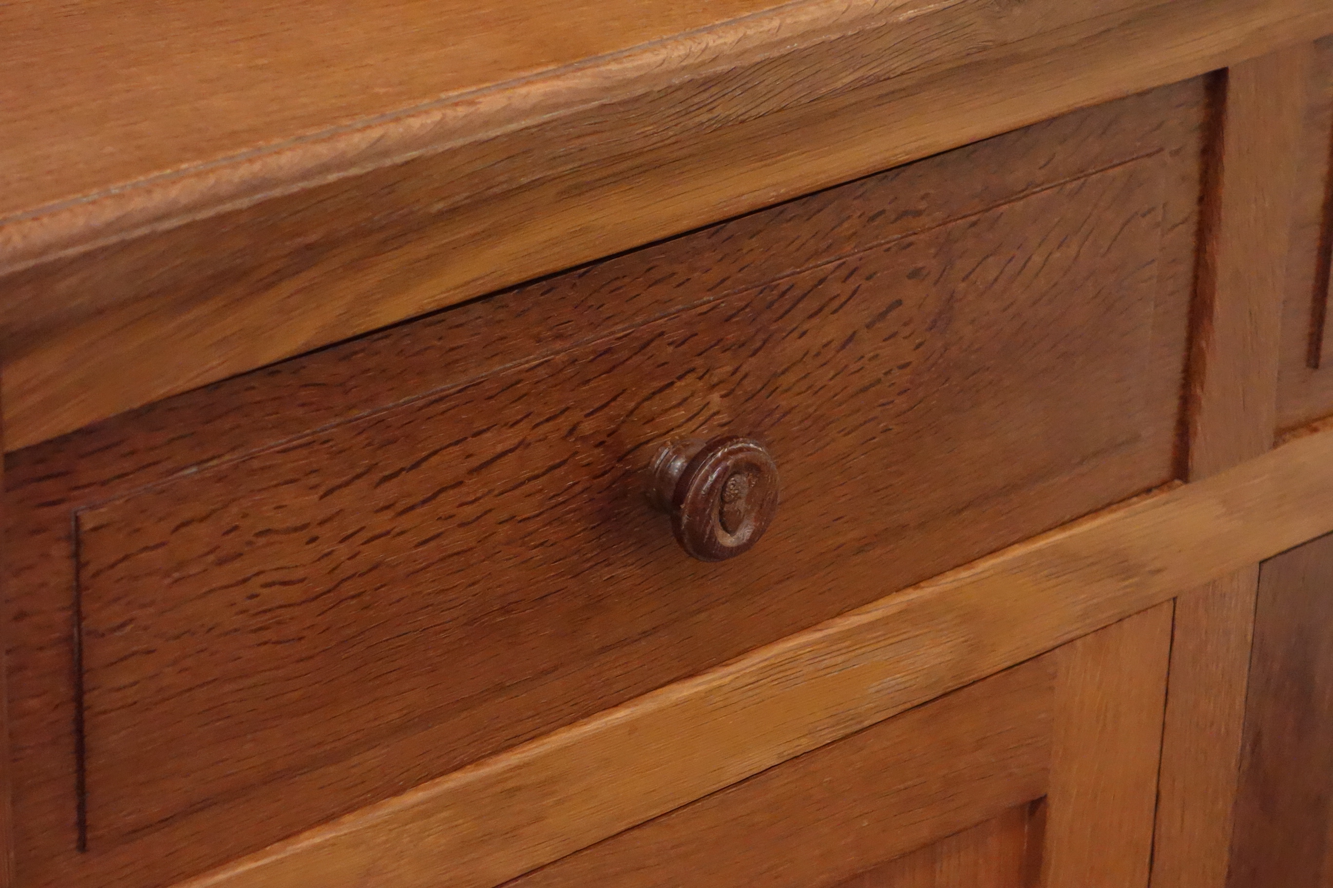 Yorkshire oak - 'Acornman' dresser fitted with two drawers, - Image 2 of 4