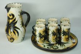 Celtic Pottery, Newlyn Cornwall, lemonade set,