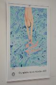 1972 Munich Olympic Poster, by David Hockney, (b.