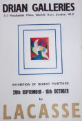 'Joseph La Casse', 5 x Drian Galleries exhibition posters, 5-7 Porchester Place, Marble Arch,