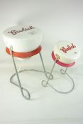 Graduated pair of 1970's Grolsch table lamps, modeled as bottle stoppers,