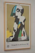 1972 Munich Olympic Poster, by Horst Antes (b.