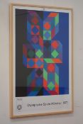 1972 Munich Olympic Poster, by Victor Varsarely, (1906-1997),