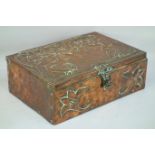 Newlyn Arts and Crafts hand beaten copper box by John Pearson 1902,