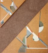 Abstract on chipboard William Davis, note from artist verso,