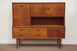 Eric Gomme for G-Plan teak hi-board fitted with two fall fronts, two cupboards and two drawers,