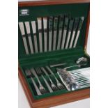 'Viners Studio' canteen of cutlery for six including boxed set of cake forks,