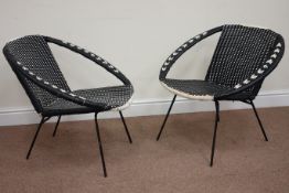 Pair 1960s basket chairs Condition Report <a href='//www.davidduggleby.