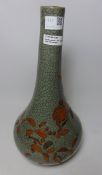 Chinese crackle-glazed and lacquered vase 19th century Condition Report <a
