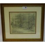Cottage in Woodland scene, unsigned in the manner of Gainsborough 20.