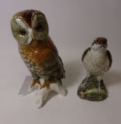 Karl Ens owl figurine with stamp to base,