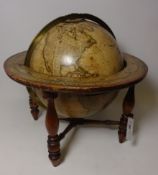 A Josiah Loring 19th Century Terrestrial table globe containing all the late discoveries and