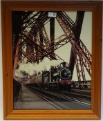 Steam Engine Maude on the Forth Bridge' 1986 photograph by Roger Hill of North Howden,
