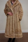 Clothing and Accessories - Long Blond mink coat,