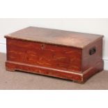 19th century scumbled blanket box, W79cm, H33cm,