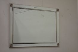 Bevelled edge rectangular mirror, 106cm x 76cm Condition Report <a href='//www.