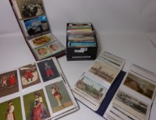 Victorian and later local area and other postcards in two albums,